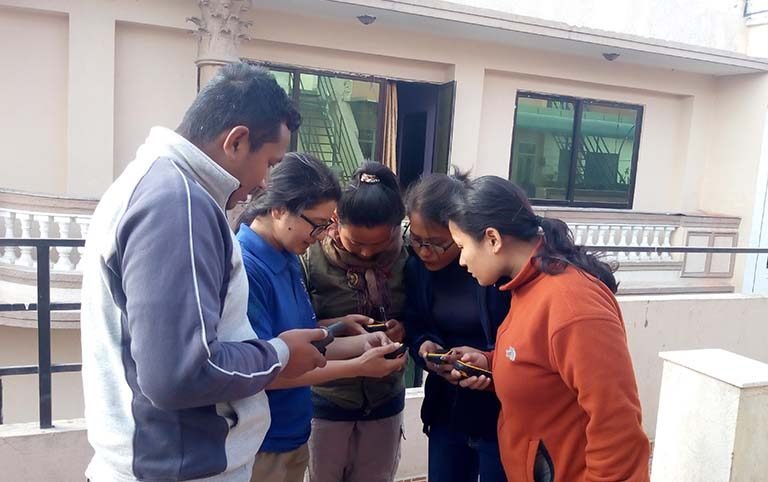 Training on camera trap and GPS device use